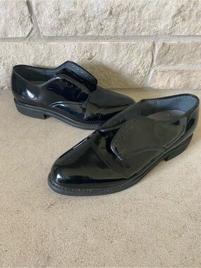 Vibram formal black tie black patent leather tuxedo groom shoes 11